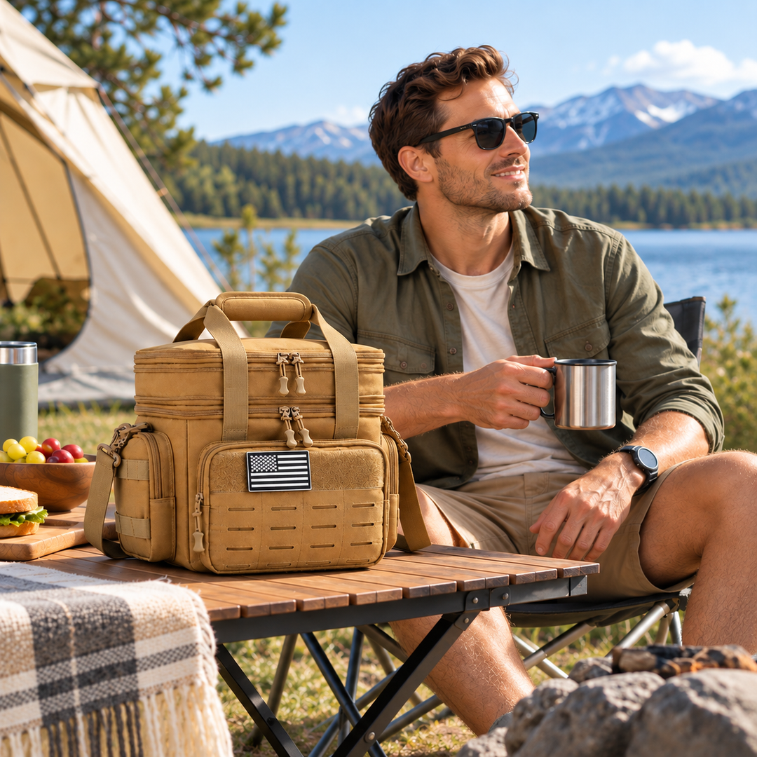 Rugged insulated food delivery pouch for hiking and job sites