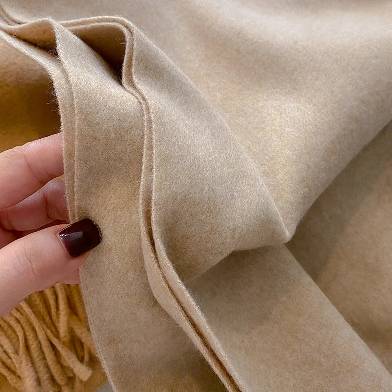 Complete winter style women's warm wrap scarf