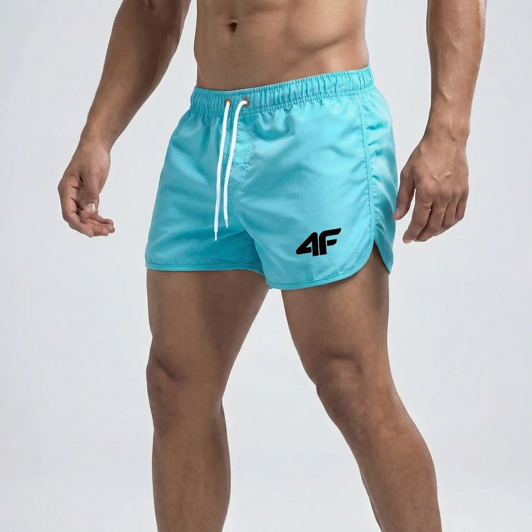 Trendy men's summer fashion swim shorts with secure pockets