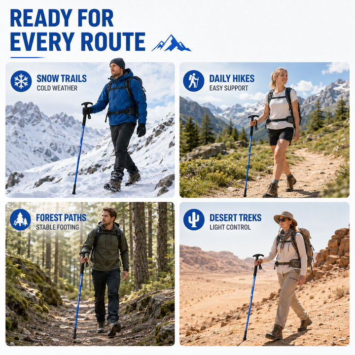 Durable trail support trekking pole for outdoor adventures