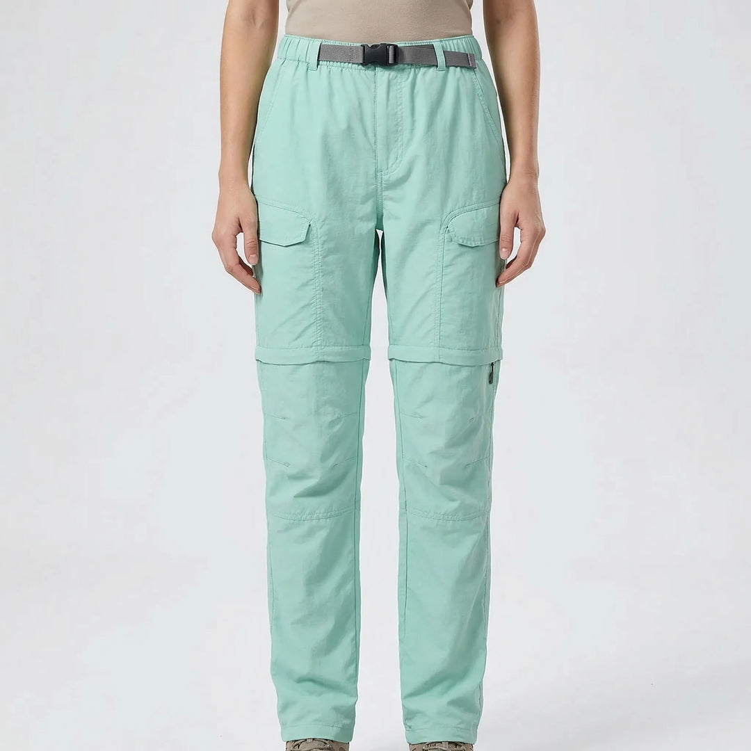 Lightweight women's safari cargo pants for active travel outdoors