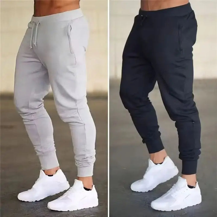 Mens athletic jogger pants styled for casual daily streetwear