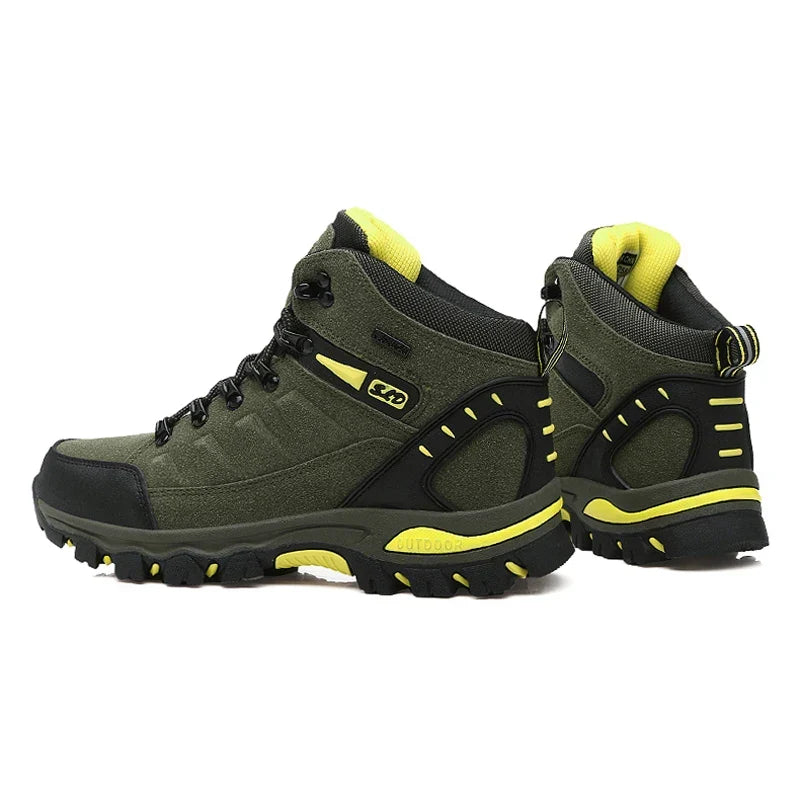 Unisex trekking footwear double stitched seams for durability