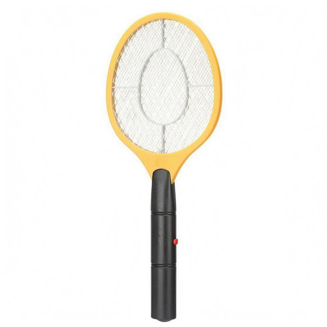 Rechargeable electric bug zapper racket handle and power switch
