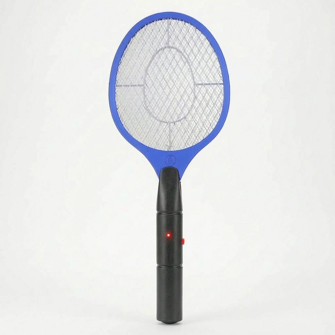 Safe triple-layer mesh on electric fly swatter pest control tool