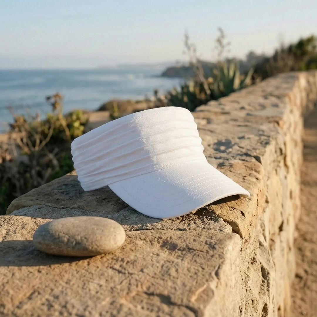Comfortable fitness hat and sun visor with open top