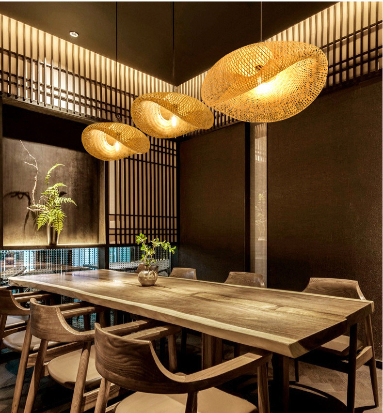 Scandi decor rattan lampshade fitted as a stylish ceiling light