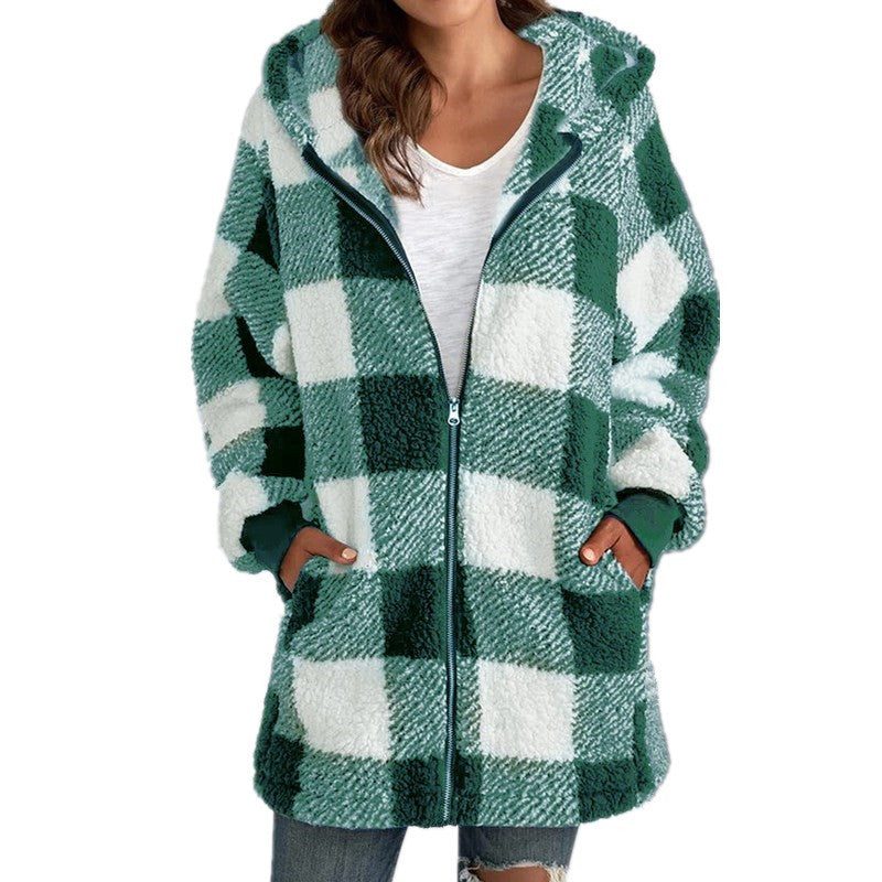 Daisy | Women’s Plaid Hooded Jacket