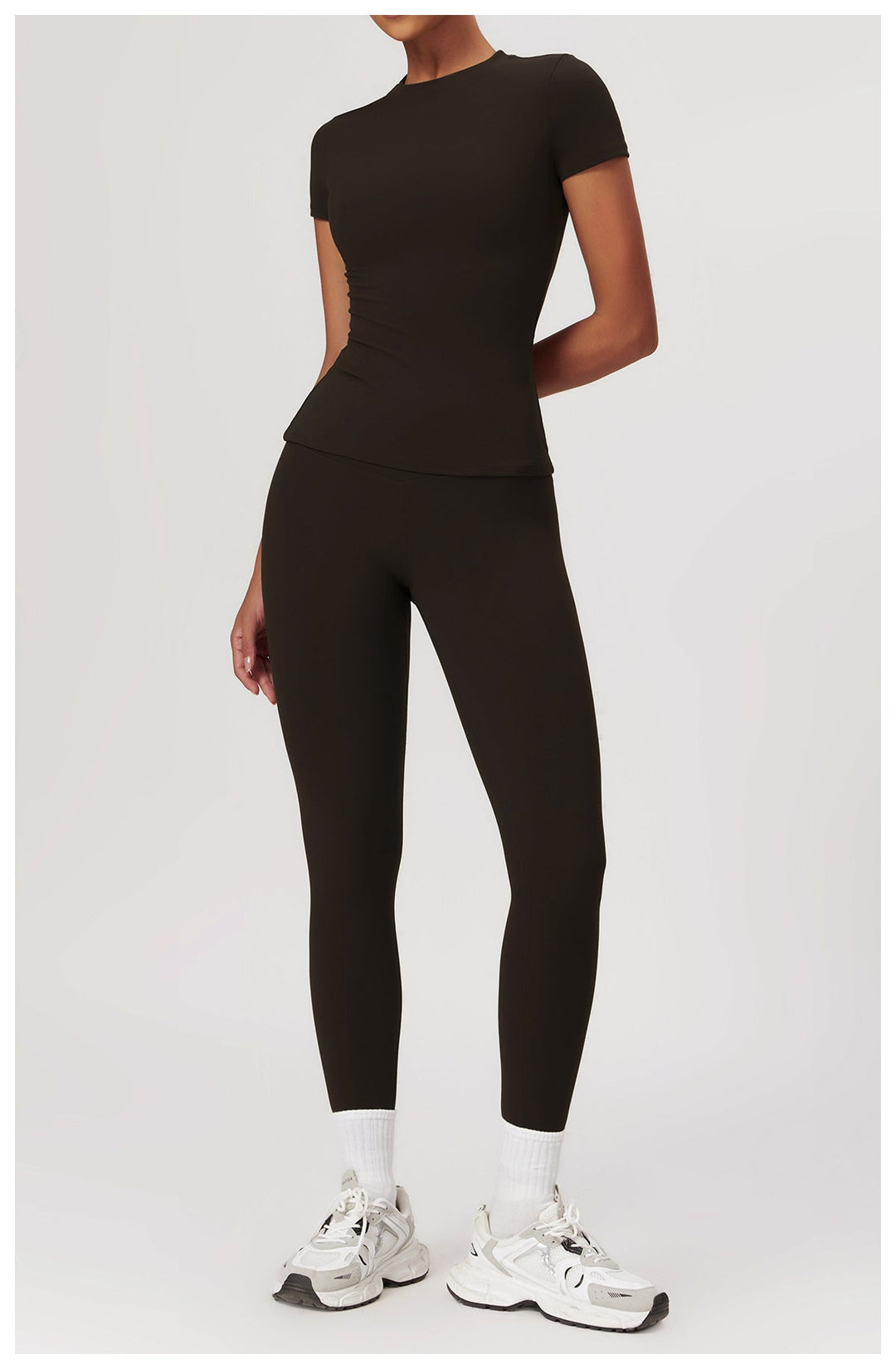 Gym apparel set ideal for running, yoga, and weight training