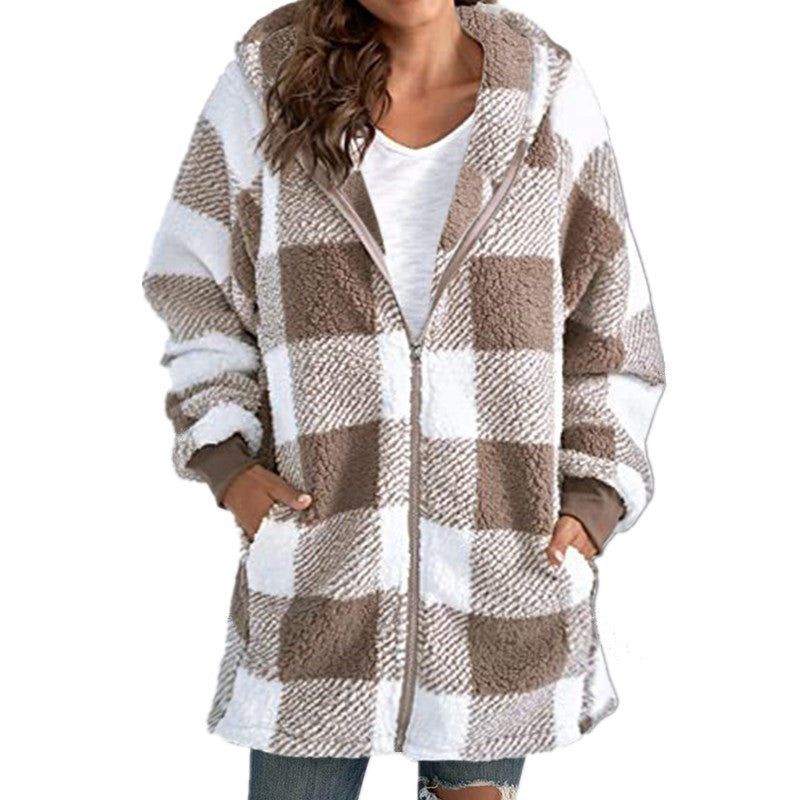 Daisy | Women’s Plaid Hooded Jacket