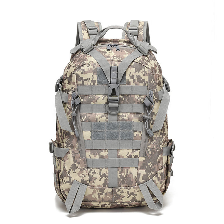 Spacious main compartment of 40 litre tactical backpack fully open