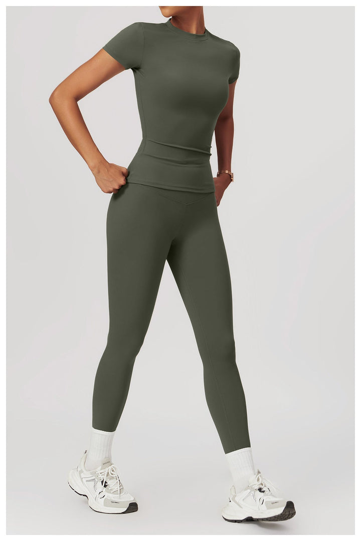 High stretch yoga outfit shorts for flexible fitness movement