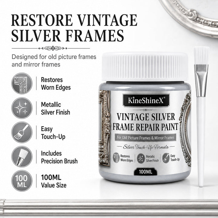 Gold finish paste tube and brush flat lay for DIY art and restoration projects