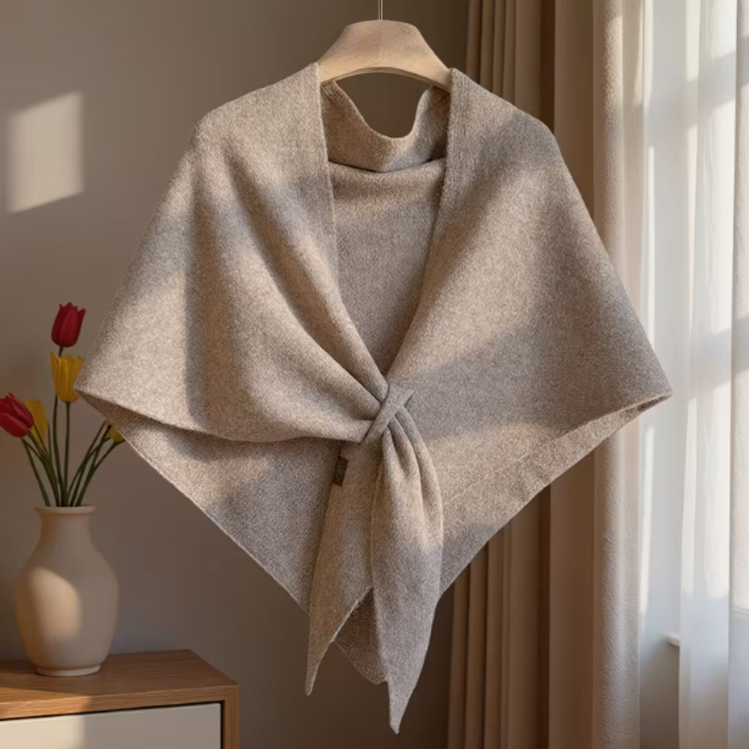 Versatile womens winter scarf and shawl styled for everyday wear