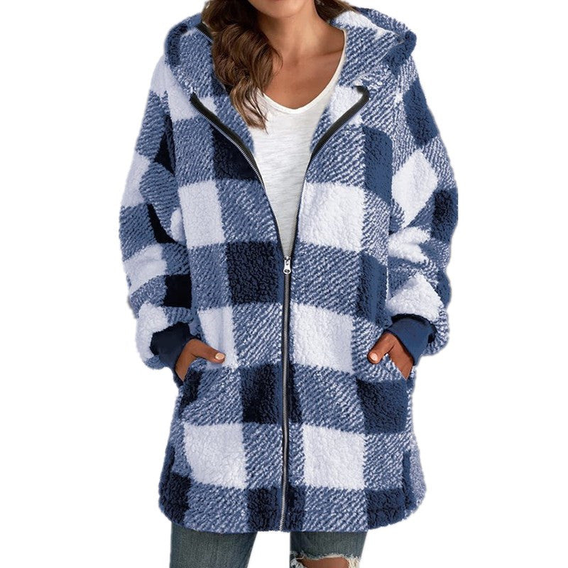 Daisy | Women’s Plaid Hooded Jacket