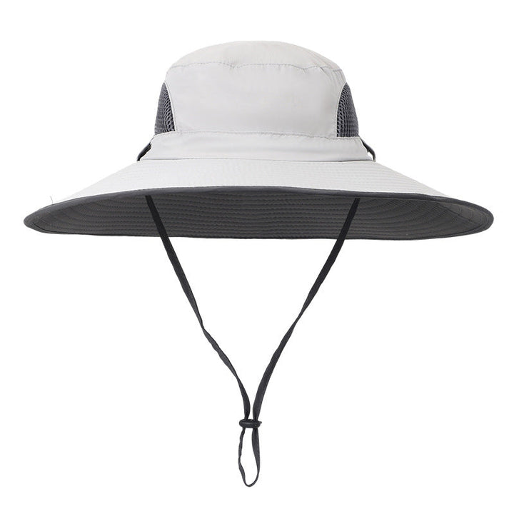 Dark gray variant of the wide-brim hiking hat for sun protection
