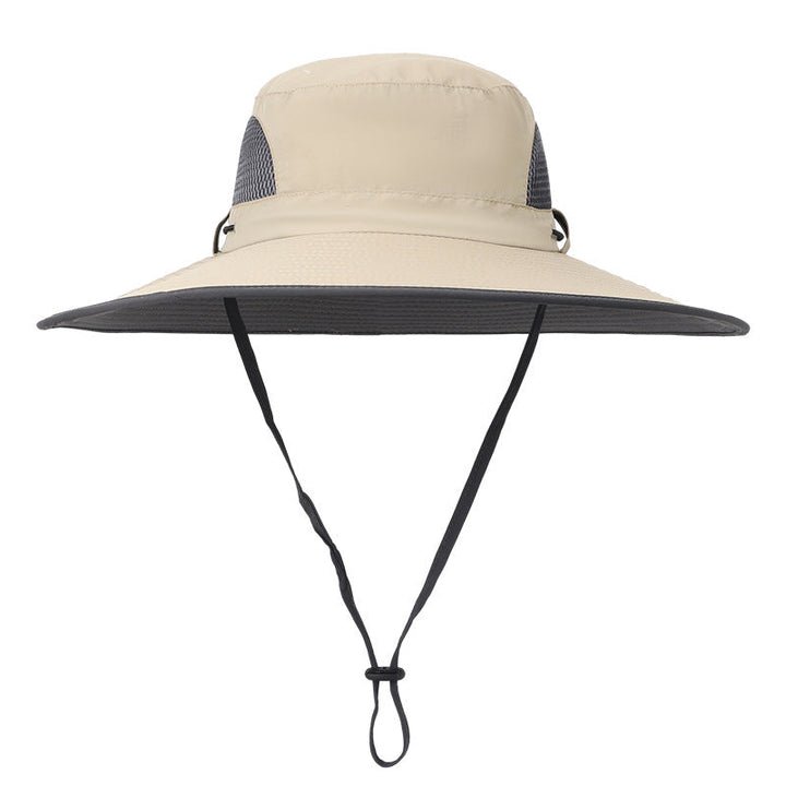 Close-up of moisture-wicking sweatband inside the summer hiking hat