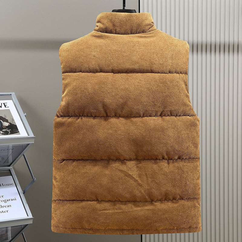 Ronan | Men’s Corduroy High-Collar Vest
