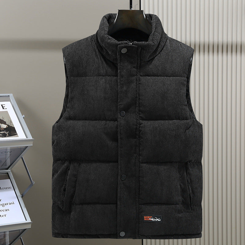 Ronan | Men’s Corduroy High-Collar Vest