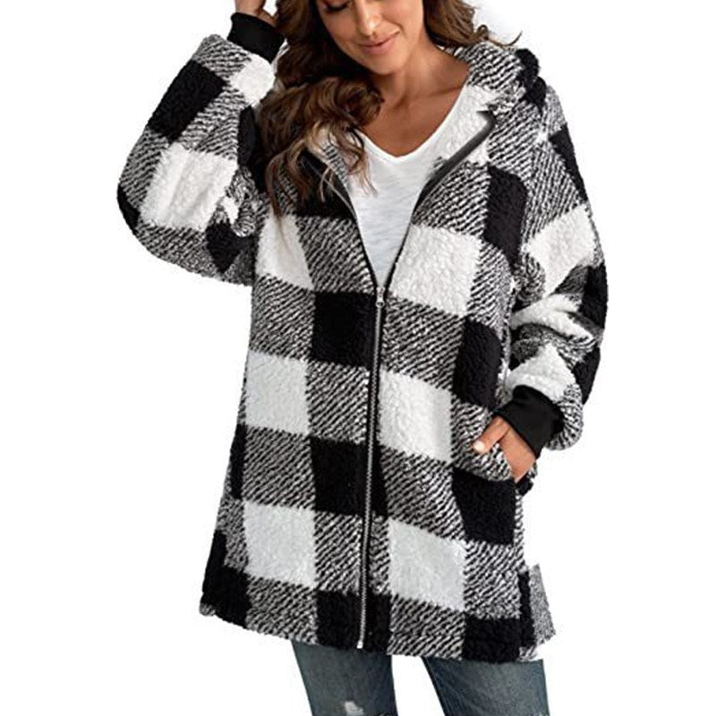 Daisy | Women’s Plaid Hooded Jacket