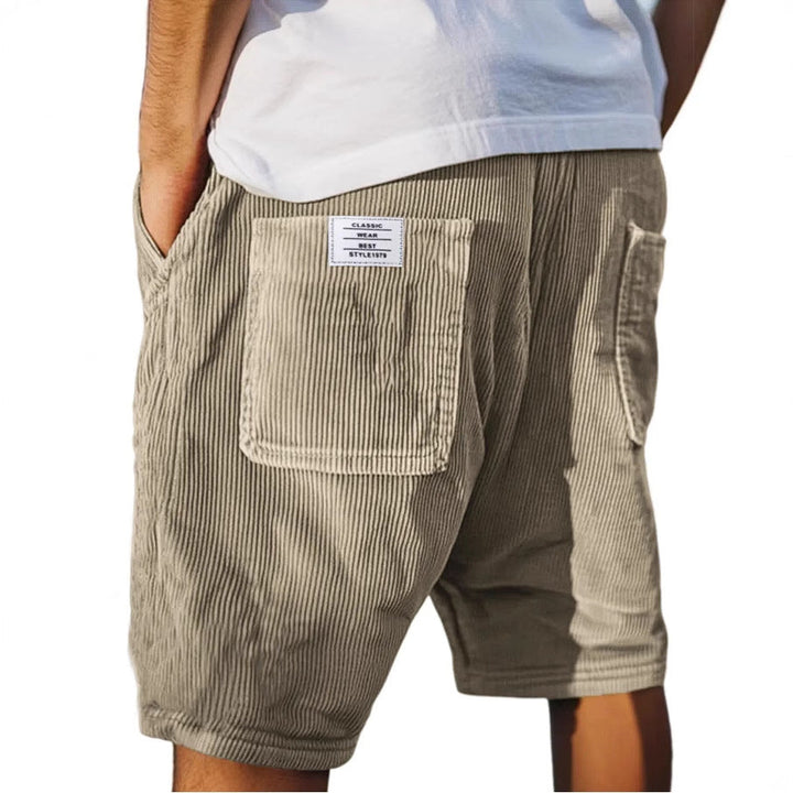 Casual wear mens tailored shorts back view showcasing premium fit