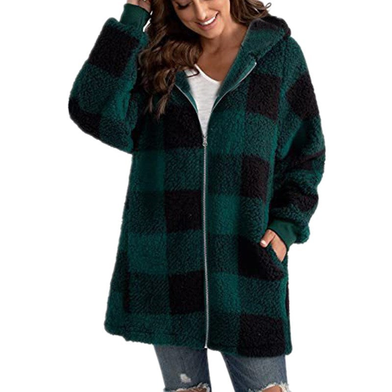 Daisy | Women’s Plaid Hooded Jacket