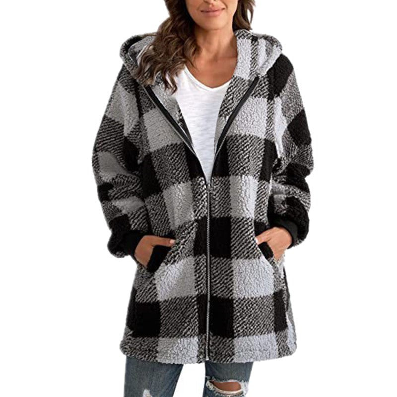 Daisy | Women’s Plaid Hooded Jacket