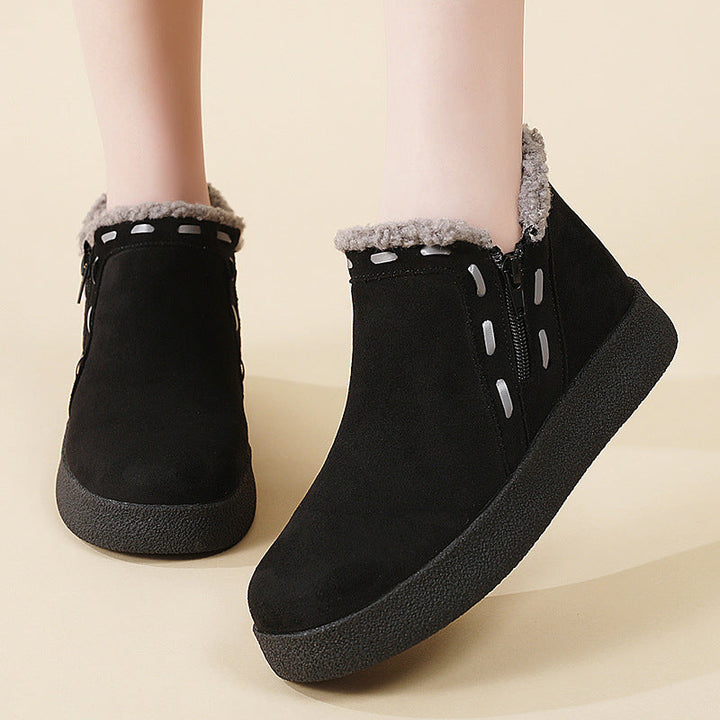 Flexible sole detail of comfortable women's winter shoes