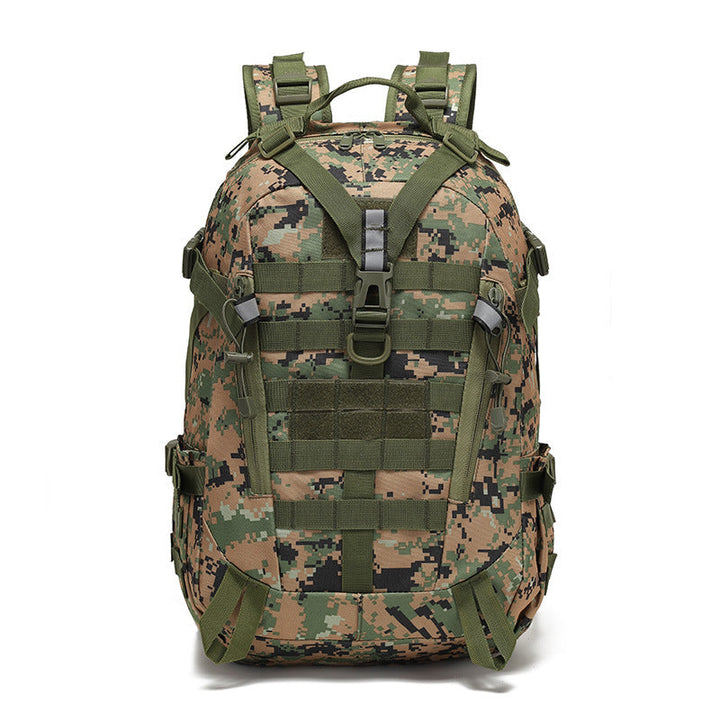 Water resistant fabric texture on durable hiking rucksack surface