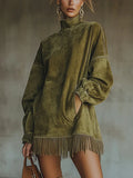 Carmela | Women’s Fringe Turtleneck Dress