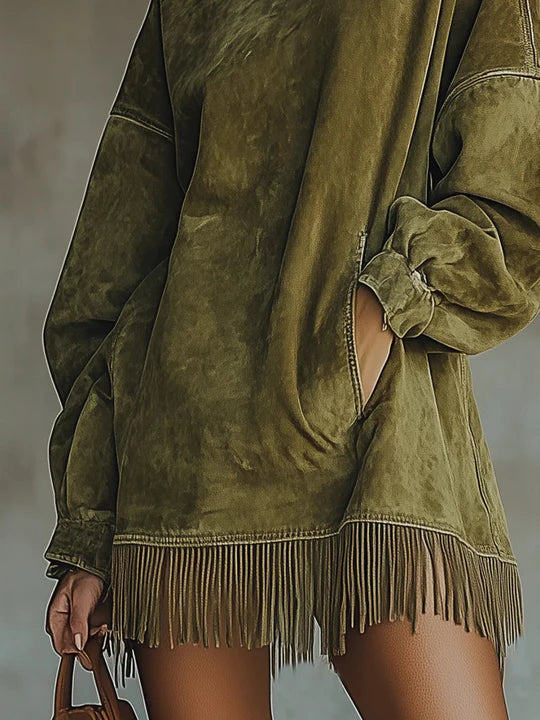 Carmela | Women’s Fringe Turtleneck Dress