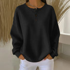 Brenna | Women’s Waffle Knit Henley Sweater