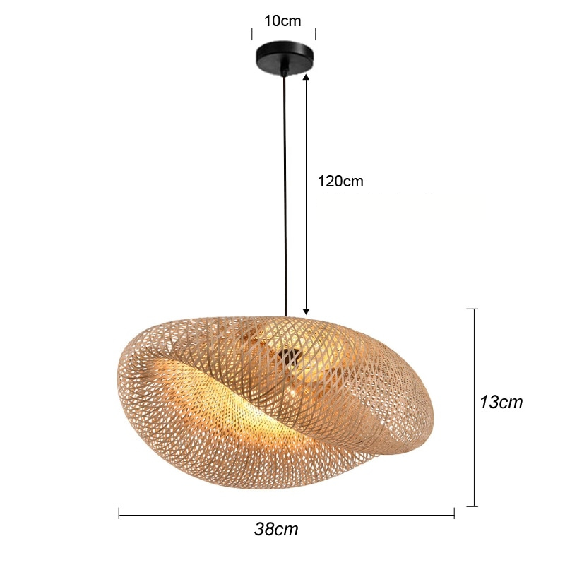Eco friendly hanging lamp illuminating a cozy living room space