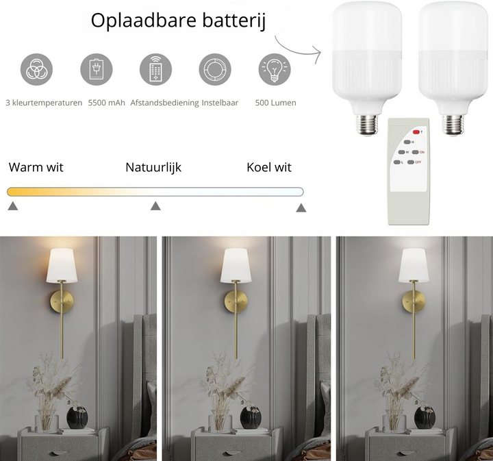 Sleek rechargeable sconce showcasing minimalist design and ambient lighting