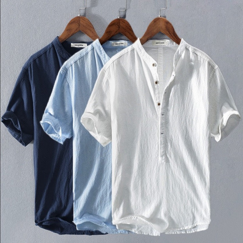 Mens casual short sleeve shirt in summer wear style