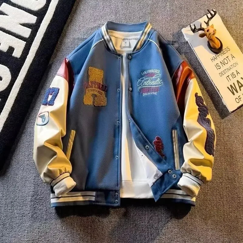 Brian | Men’s Embroidered Patchwork Jacket