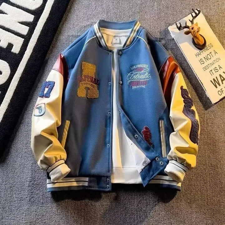 Brian | Men’s Embroidered Patchwork Jacket
