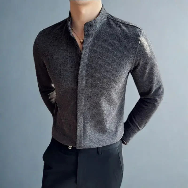 Men’s Knit Button Up Shirt