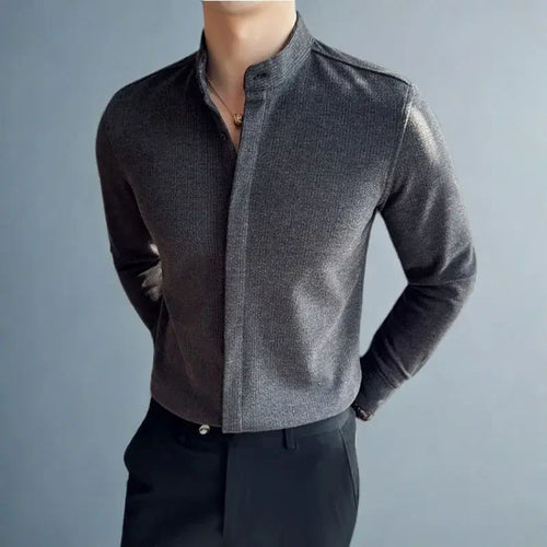 Men’s Knit Button Up Shirt