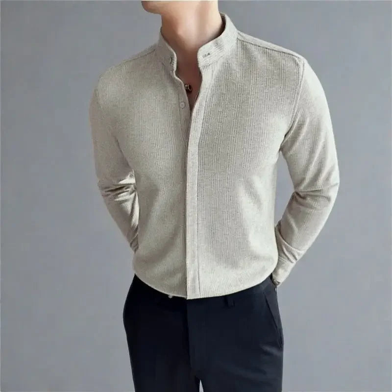 Men’s Knit Button Up Shirt