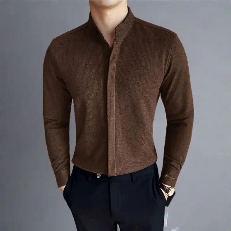 Men’s Knit Button Up Shirt