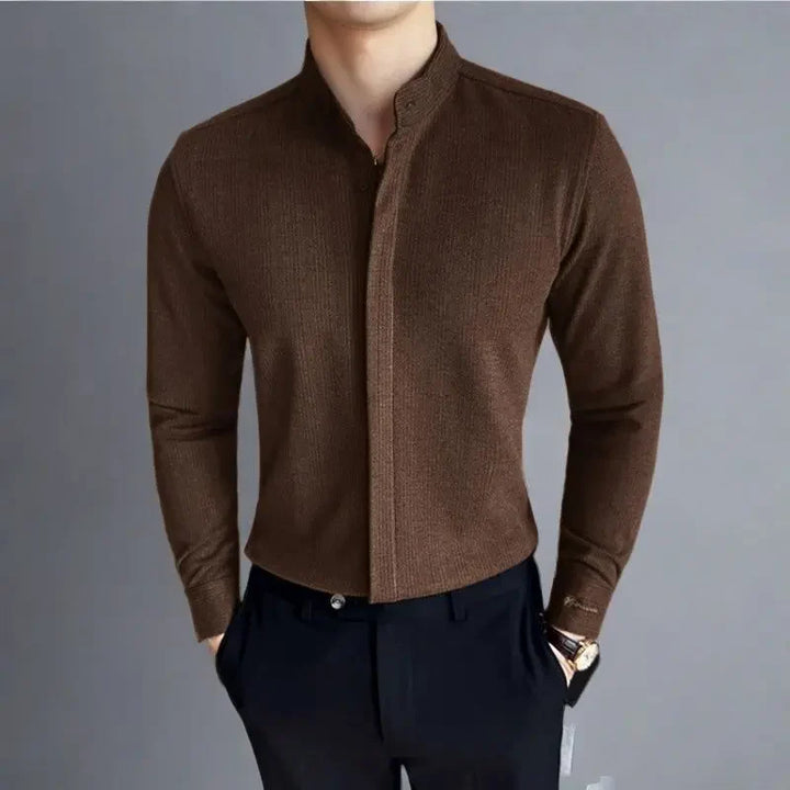 Men’s Knit Button Up Shirt