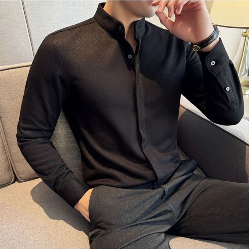 Men’s Knit Button Up Shirt