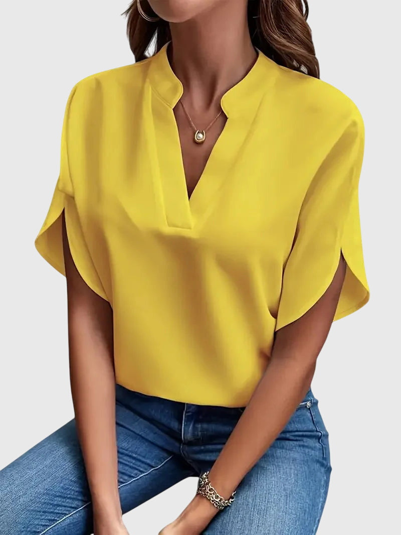 Women’s V Neck Blouse Soft Fit