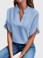 Women’s V Neck Blouse Soft Fit