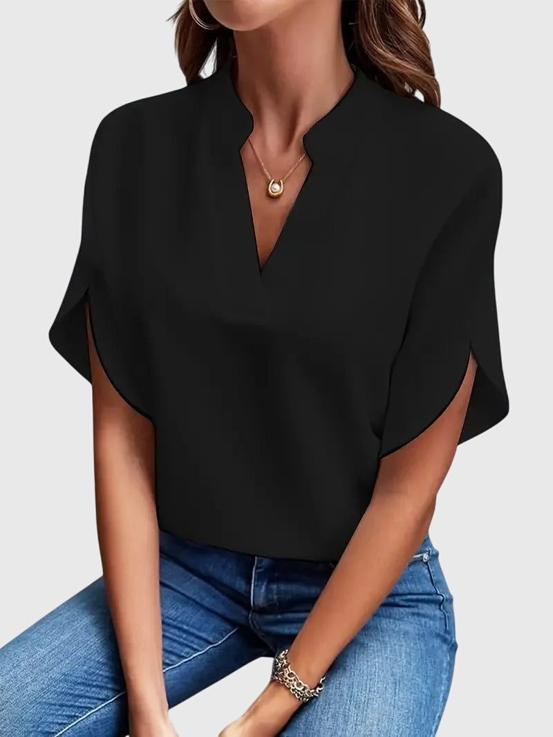 Women’s V Neck Blouse Soft Fit