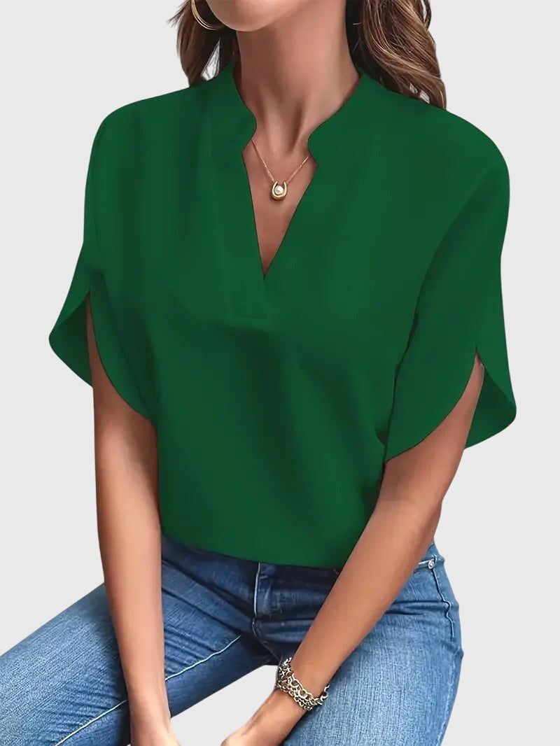 Women’s V Neck Blouse Soft Fit
