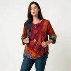 Boho Patchwork Women’s Blouse