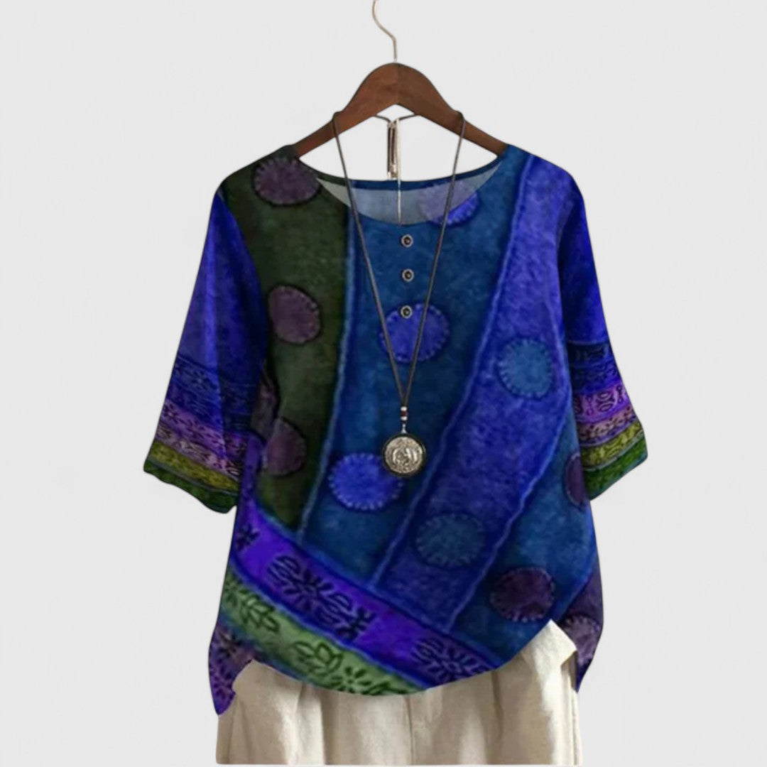 Boho Patchwork Women’s Blouse