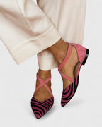 Women’s Striped Flat Sandals